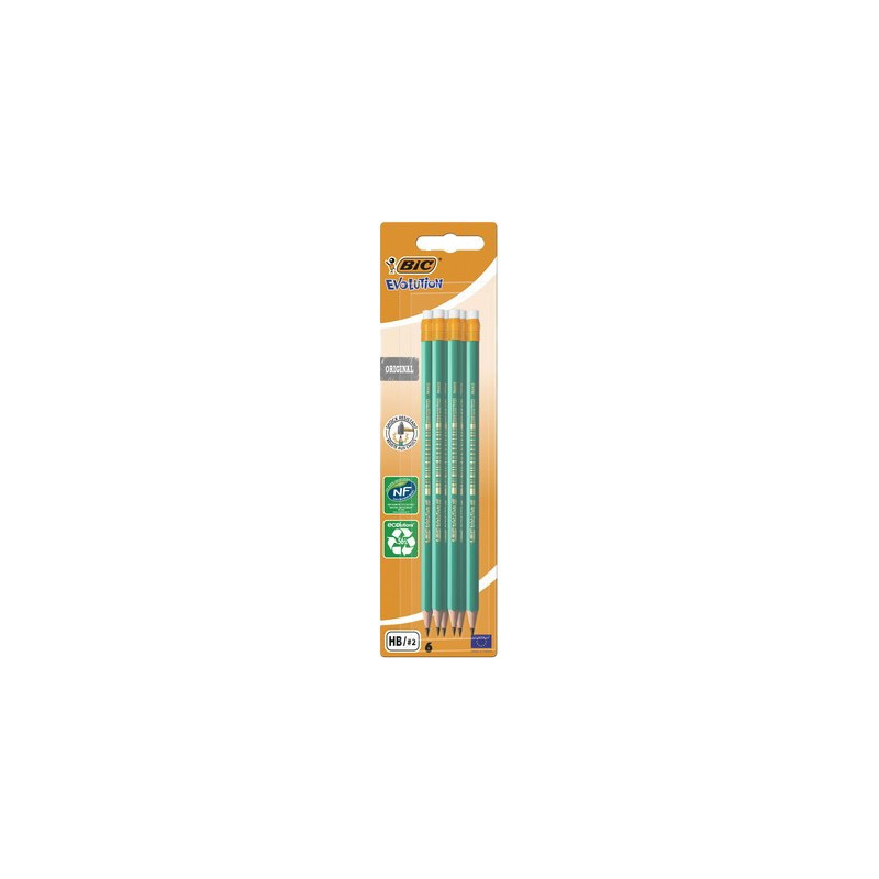 Crayon à papier avec gomme x 6 Bic *25