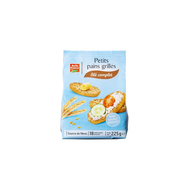 Petits pains grillés blé complet 225 g. BF *16