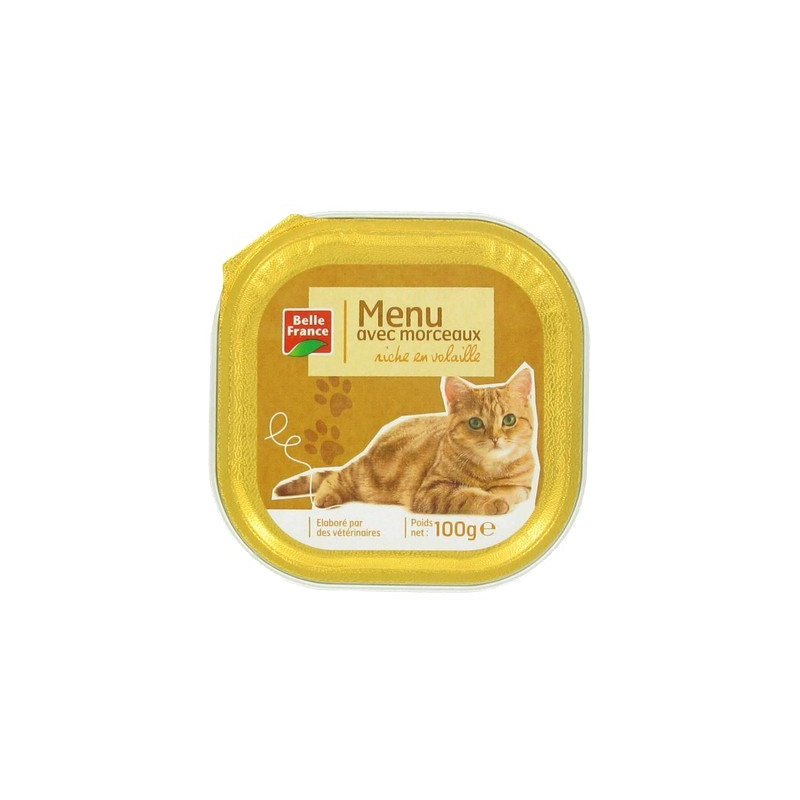 Menu chat volaille barquette 100 g. BF *16