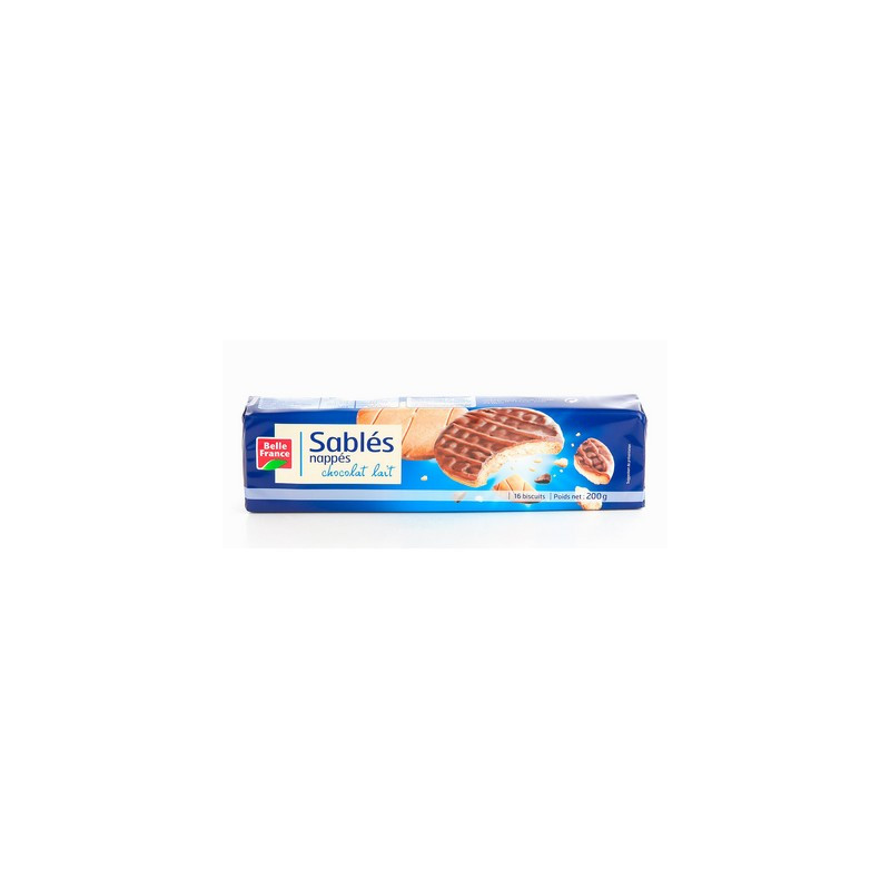 Sablés nappés chocolat lait 200 g. BF *20