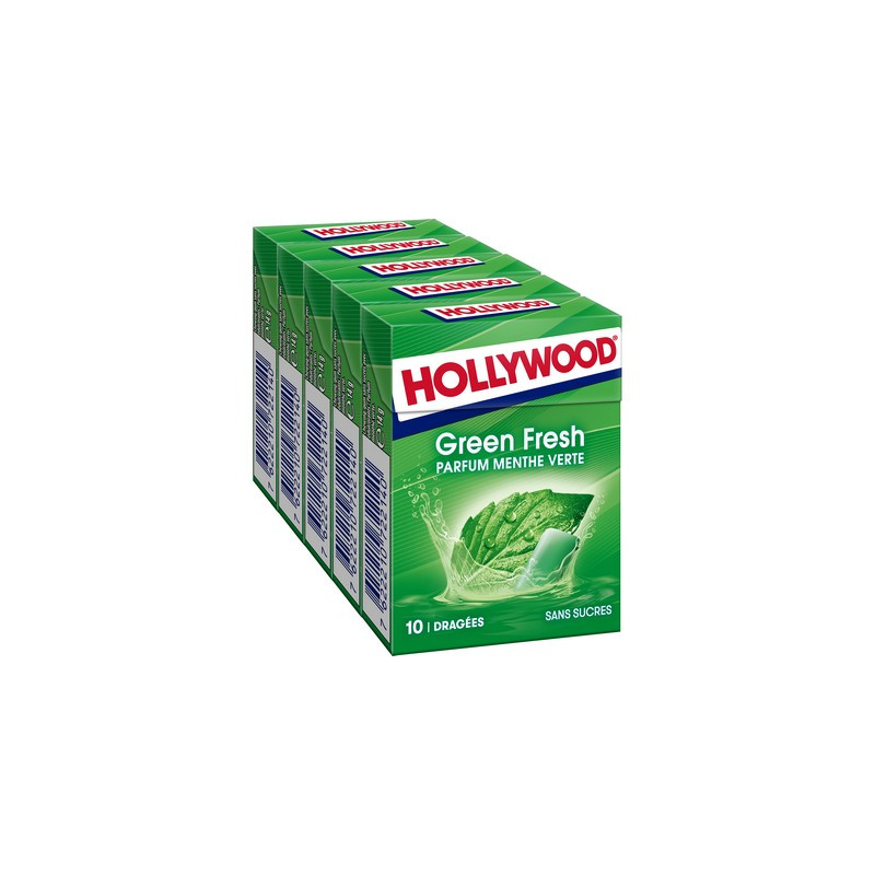 Hollywood green fresh menthe verte 5 x 14 g. *40