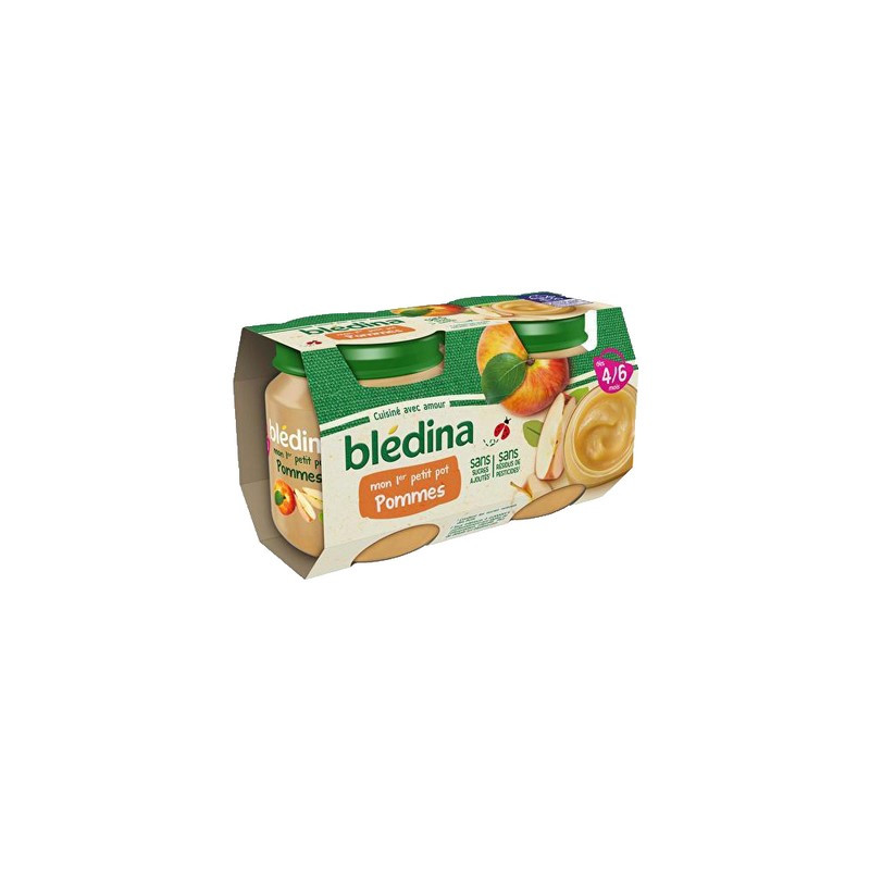 Compote pommes 2 x 130 g. 4/6 ans Bledina *12