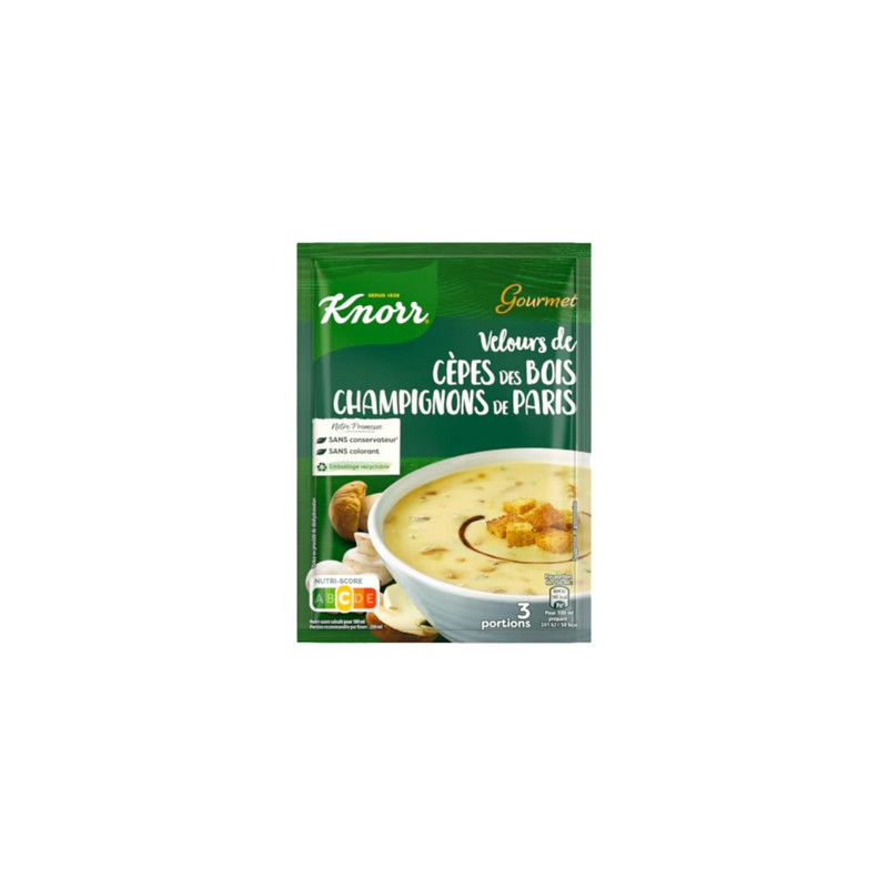 Soupe velours de cèpes sachet 91 gr. Knorr *12