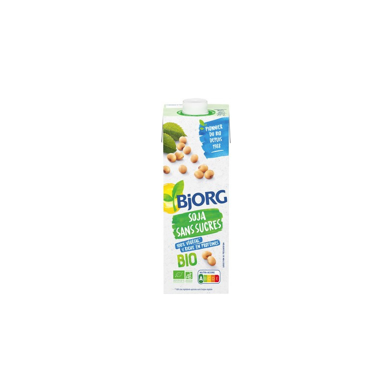 Lait de soja sans sucre bio bq. 1 lt *12