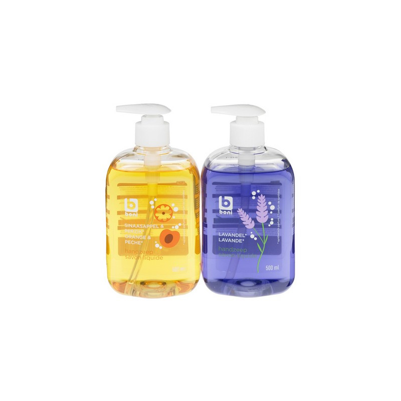 Savon liquide pêche / lavande 500 ml. Boni *16