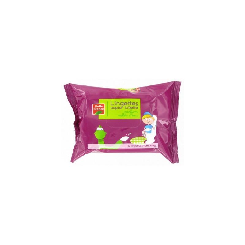 Lingettes toilettes melon 60 pces BF *10