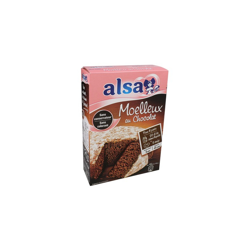 Préparation moelleux chocolat 435 g. Alsa *7