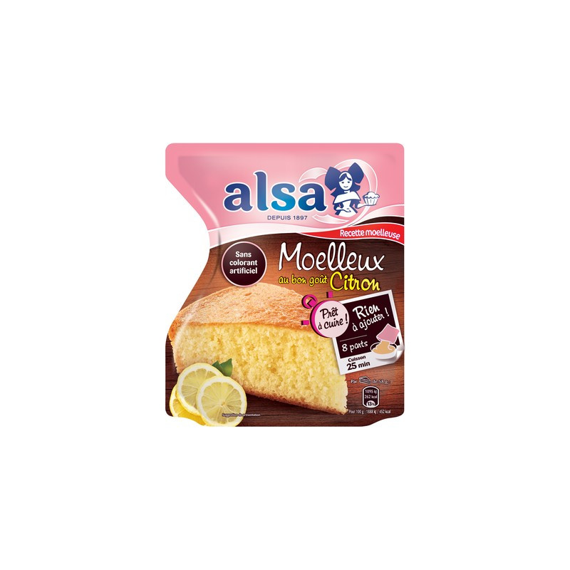 Préparation moelleux citron 500 g. Alsa *5