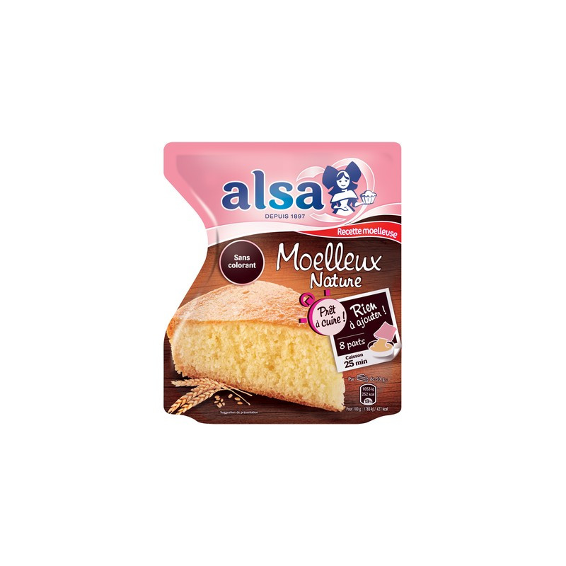 Préparation moelleux nature 500 g. Alsa *5