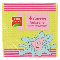 Carrés vaisselle lot de 4 *14